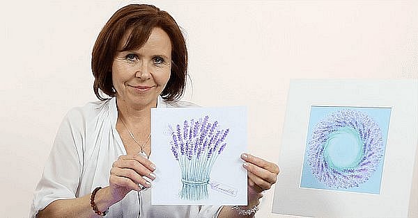 Levandulové relaxační malování