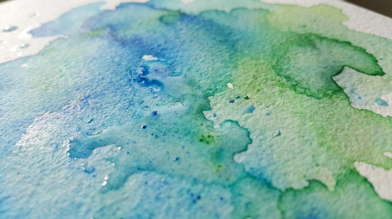 Ukázka techniky malování akvarelem mokré do mokrého