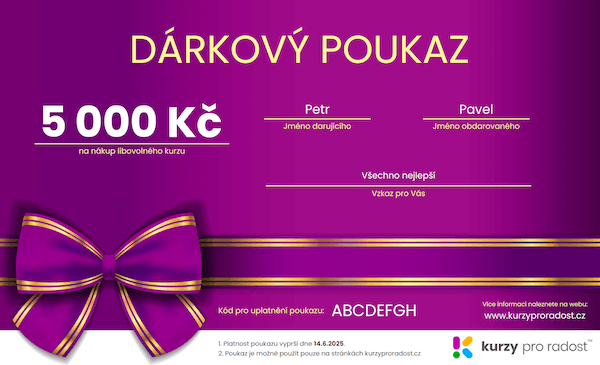 Dárkový poukaz v hodnotě 5 000 Kč
